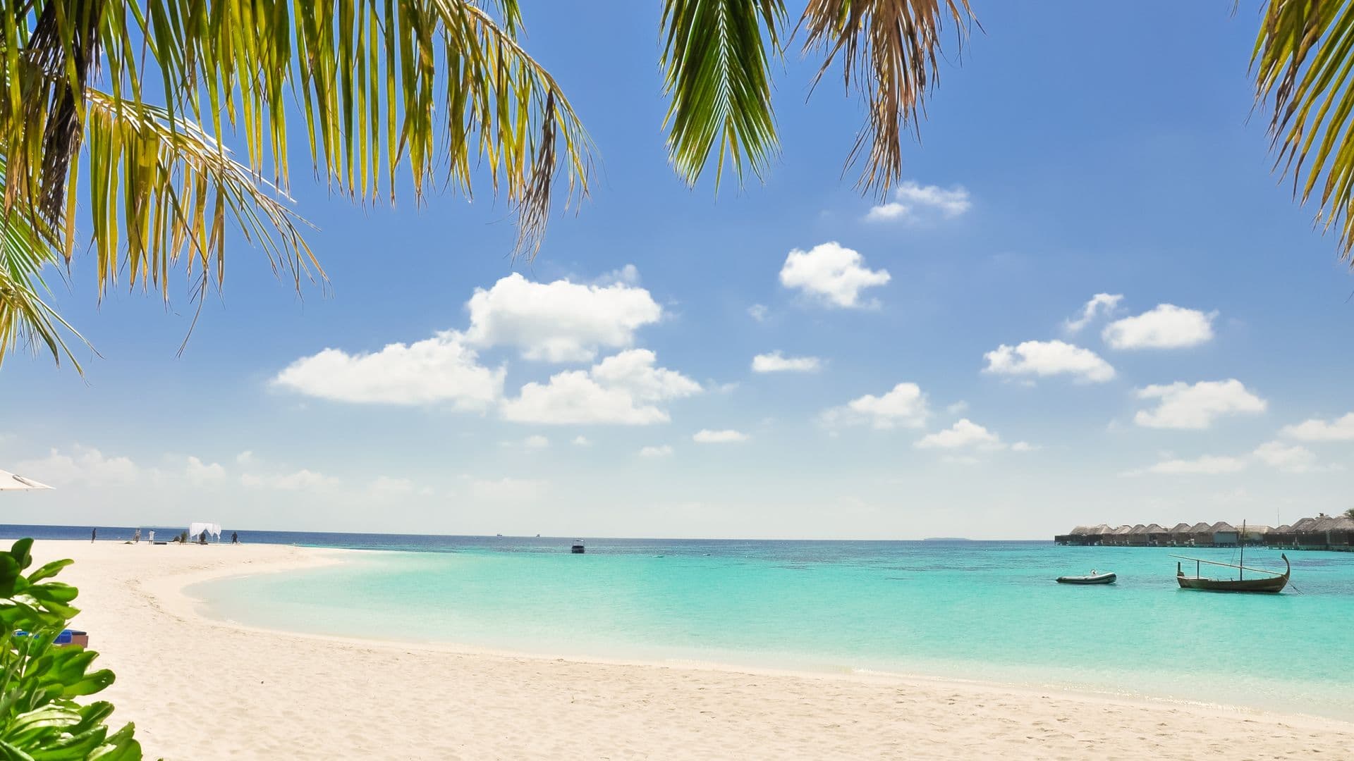 Plage de sable blanc et lagon turquoise en Guadeloupe